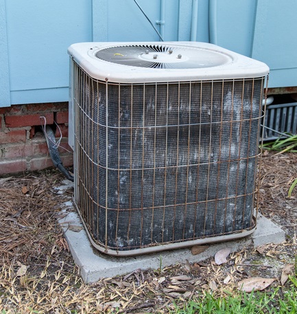 Dirty Central Air Conditioning Unit