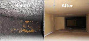 Home duct cleaning comparison dirty and clena
